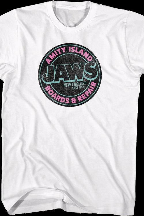 Amity Island Boards & Repair Jaws T-Shirtmain product image