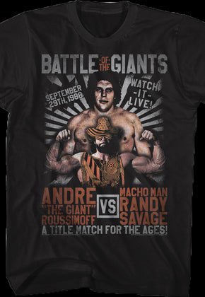 Andre The Giant vs Macho Man Randy Savage T-Shirt