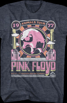 Animals Tour 1977 Poster Pink Floyd T-Shirt