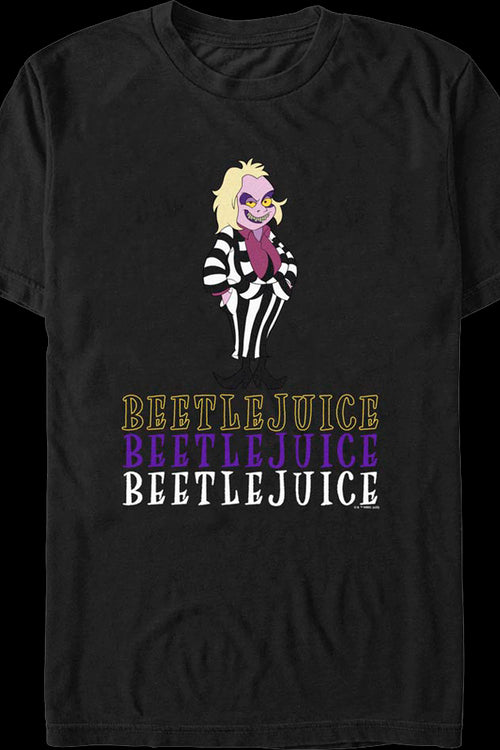 Animated Beetlejuice Beetlejuice Beetlejuice T-Shirtmain product image