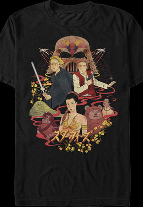 Animated Return Of The Jedi Collage Star Wars T-Shirt