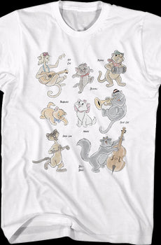 Aristocats Character Collage Disney T-Shirt