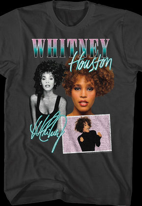 Autograph Collage Whitney Houston T-Shirt