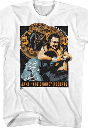 Autograph Jake The Snake Roberts T-Shirt