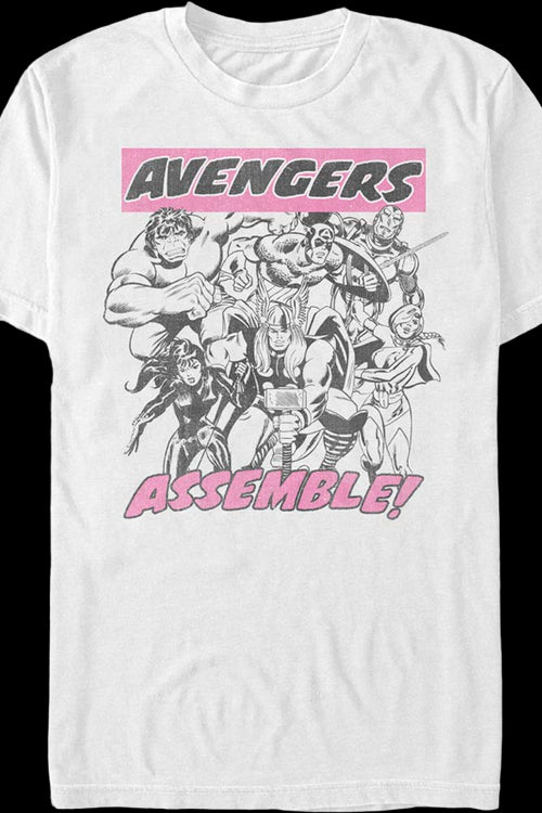 Avengers Assemble Sketch Marvel Comics T-Shirtmain product image