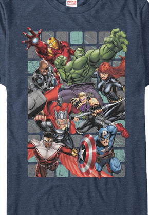 Avengers Assembling Marvel Comics T-Shirt