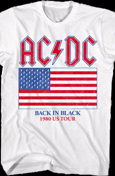 Back In Black 1980 US Tour ACDC T-Shirt