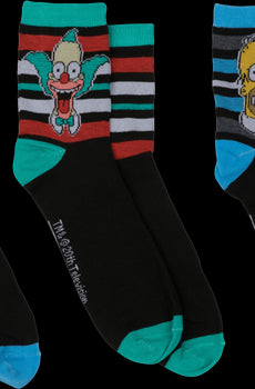 Bart Krusty Homer 3-Pack Simpsons Socks