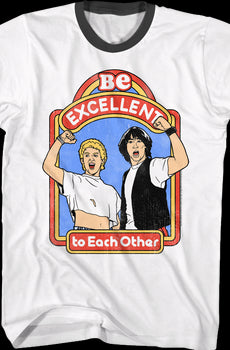 Be Excellent Bill and Ted's Excellent Adventure Ringer Shirt