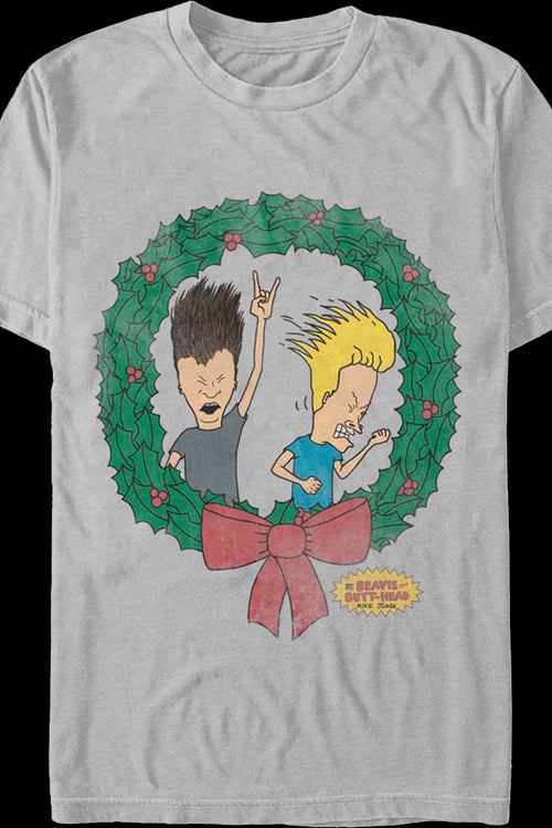 Beavis And Butt-Head Christmas Wreath T-Shirtmain product image