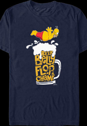 Beer Belly Flop Champ Simpsons T-Shirt