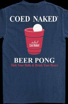 Beer Pong Coed Naked T-Shirt
