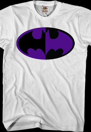 Black and Purple Bat Symbol Batman T-Shirt