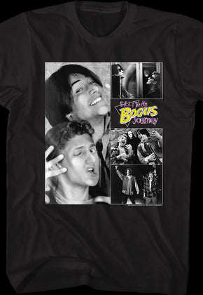 Black and White Collage Bill and Ted's Bogus Journey T-Shirt