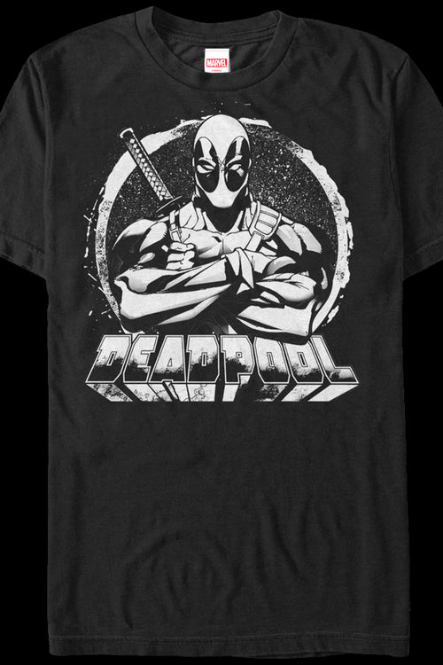 Black and White Deadpool T-Shirtmain product image