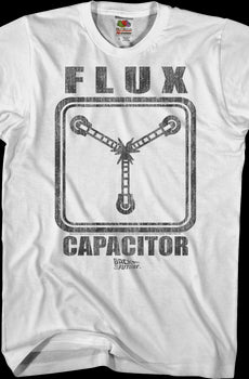 Black and White Flux Capacitor Back To The Future T-Shirt