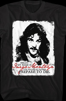 Black and White Inigo Montoya Princess Bride T-Shirt