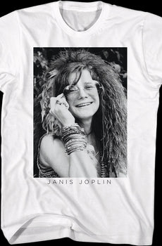 Black And White Photo Janis Joplin T-Shirt