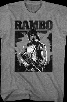 Black and White Rambo T-Shirt