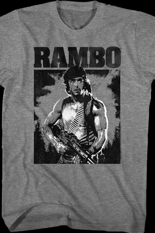 Black and White Rambo T-Shirtmain product image