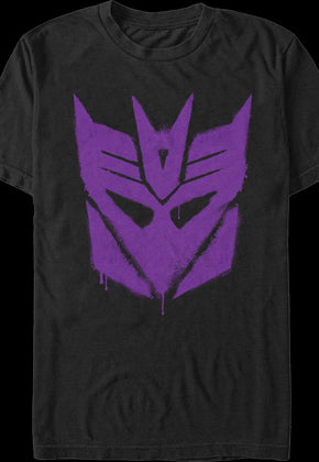 Black Decepticon Graffiti Logo Transformers T-Shirt