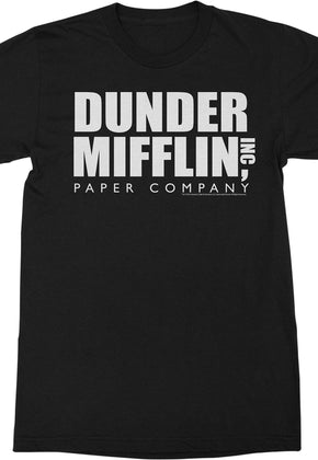 Black Dunder Mifflin The Office T-Shirt