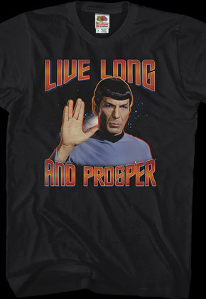 Black Live Long and Prosper Star Trek T-Shirt