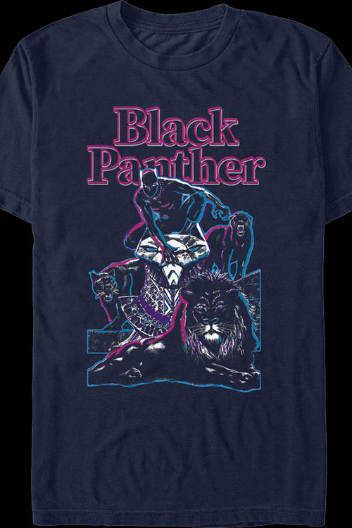 Black Panther Neon Outline Marvel Comics T-Shirtmain product image