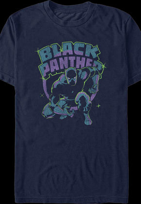 Black Panther Retro Action Pose Marvel Comics T-Shirt