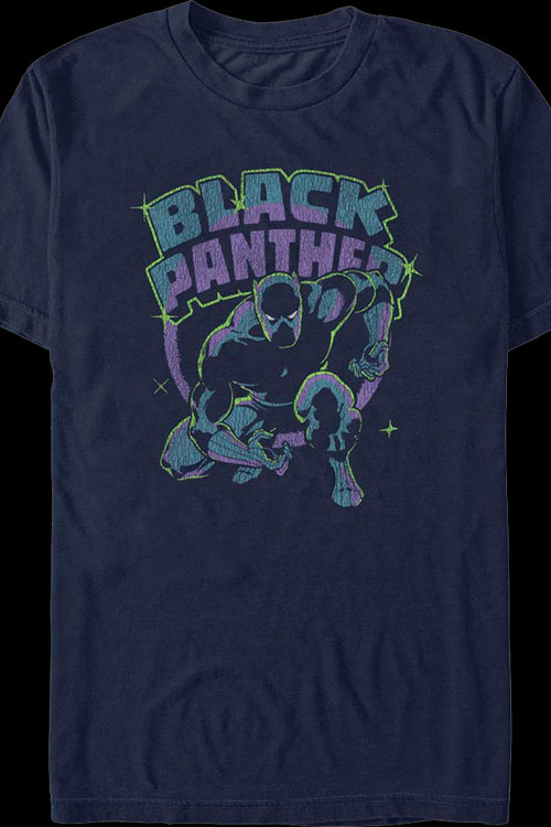 Black Panther Retro Action Pose Marvel Comics T-Shirtmain product image
