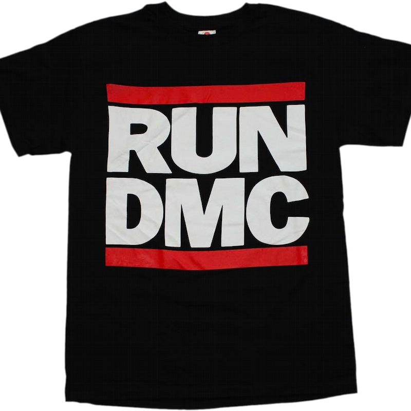Black RUN D.M.C. Logo T Shirt Run DMC Mens T shirt