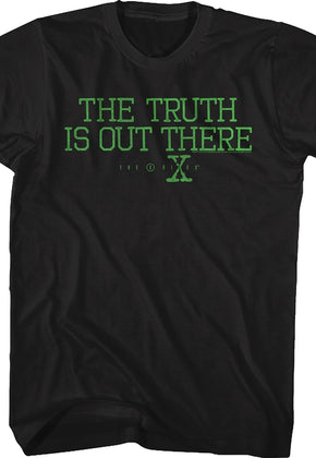 Black The Truth Is Out There X-Files T-Shirt