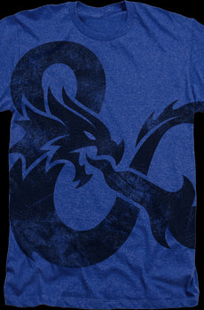 Blue Big Print Logo Dungeons & Dragons T-Shirt
