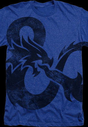 Blue Big Print Logo Dungeons & Dragons T-Shirt