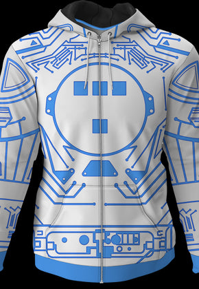 Blue Circuit Tron Costume Hoodie