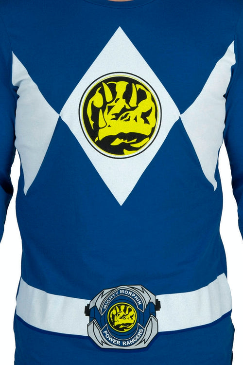 Blue Ranger Long Sleeve Costume Shirtmain product image