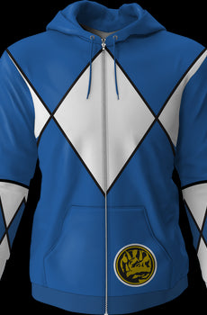 Blue Ranger Mighty Morphin Power Rangers Costume Hoodie