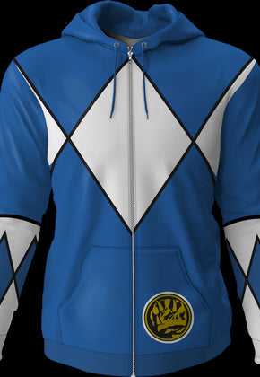 Blue Ranger Mighty Morphin Power Rangers Costume Hoodie