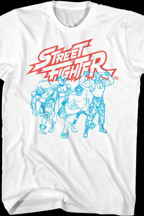 Blue Sketches Street Fighter T-Shirtmain product image