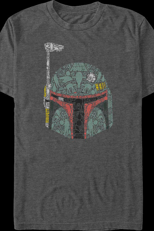 Boba Fett Helmet Collage Star Wars T-Shirtmain product image