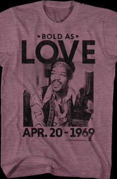 Bold As Love Jimi Hendrix T-Shirt