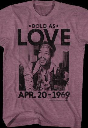 Bold As Love Jimi Hendrix T-Shirt