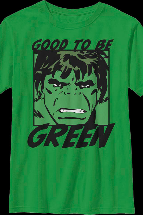 Boys Youth Good To Be Green Incredible Hulk Marvel Comics Shirtmain product image