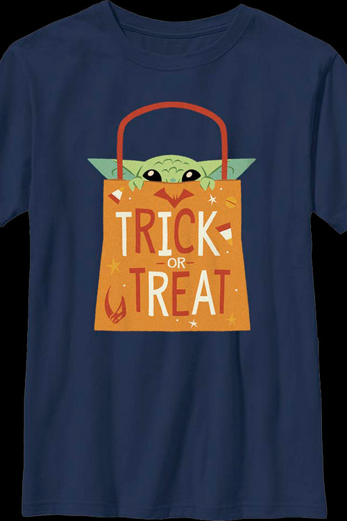 Boys Youth Grogu Trick Or Treat The Mandalorian Star Wars Shirtmain product image