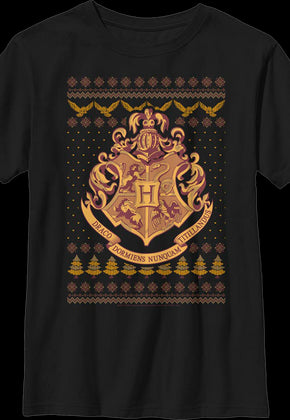 Boys Youth Hogwarts Faux Ugly Christmas Sweater Harry Potter Shirt