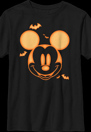 Boys Youth Mickey Mouse Jack-o'-Lantern Disney Shirt