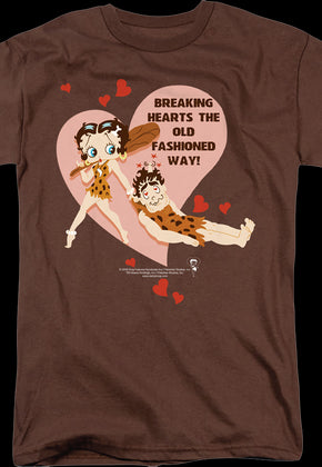 Breaking Hearts The Old Fashioned Way Betty Boop T-Shirt