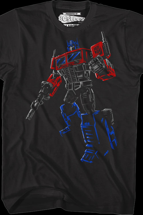 Brush Stroked Optimus Prime Transformers T-Shirtmain product image