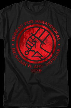 Bureau For Paranormal Research And Defense Logo Hellboy T-Shirt