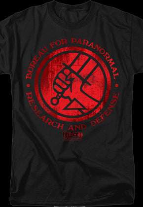 Bureau For Paranormal Research And Defense Logo Hellboy T-Shirt